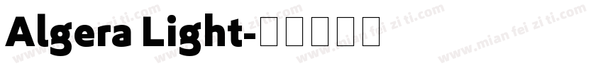 Algera Light字体转换